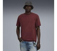 PUMA T-shirt décontracté délavé Essentials Elevated Homme, Vêtements, Rouge, XL XL