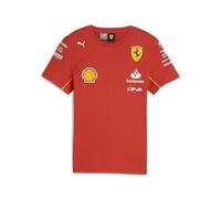 PUMA T-Shirt d'équipe Scuderia Ferrari 2024 pour Enfants - Rouge Brûlé - Taille: 128