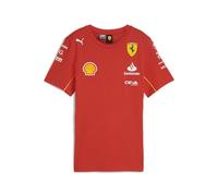PUMA T-Shirt d'équipe Scuderia Ferrari 2024 pour Femmes - Rouge Brûlé - Taille: L