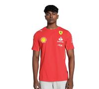 PUMA T-Shirt d'équipe Scuderia Ferrari 2024 pour Hommes - Rouge Brûlé - Taille: XXL
