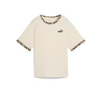 PUMA T-shirt écru / marron / noir, Taille S