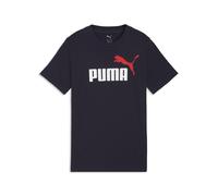 PUMA T-Shirt 'Essentials No.1' bleu marine / rouge foncé / blanc, Taille 176
