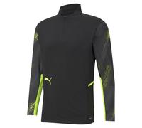 PUMA T-Shirt fonctionnel 'Individual Cup' jaune fluo / noir, Taille S