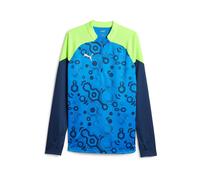 PUMA T-Shirt fonctionnel 'IndividualCUP' bleu marine / azur / vert clair / blanc, Taille S