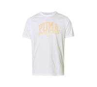 PUMA T-Shirt fonctionnel orange / blanc, Taille M