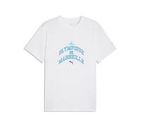 PUMA T-shirt FtblCulture Olympique de Marseille Homme, Accessoires, Blanc, XS XS