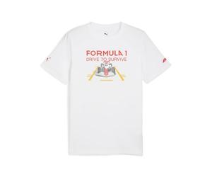 PUMA T-Shirt Graphique Formula 1 Drive to Survive Blanc - Taille : XL