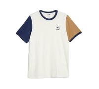 T-shirt Puma Classics Block manche courte blanc bleu marine - M