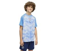 Puma Manchester City Fc 26/27 Warm Up Pre Match Junior Short Sleeve T-shirt Bleu 11-12 Years Enfants