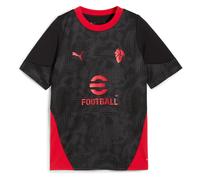 Puma Maillot d'entraînement AC Milan 25/26 Enfant et Adolescent Manches courtes Noir 11-12 ans