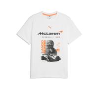 PUMA McLaren F1 T-Shirt Homme Lando Norris avec Graphique Voiture et numéro 4 - Blanc - Taille : M