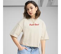 PUMA T-shirt oversize à motif PREMIUM ESS Femme, Vêtements, Alpine Snow, XL XL