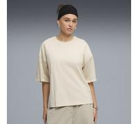 Puma Her Oversized Short Sleeve T-shirt Beige S Femme