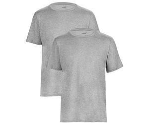 PUMA T-shirt pour homme Statement Deluxe Edition - Coton - Lot de 2, gris, L