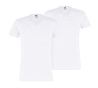 Puma T-Shirt Pour Hommes, Pack De 2 - Basique Col En V, Manches Courtes, Uni