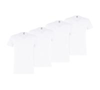 Puma T-Shirt Pour Hommes, Pack De 4 - Basique Col En V, Manches Courtes, Uni