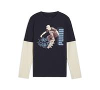 PUMA T-shirt superposé à manches longues MID90s Enfant et Adolescent, Shop, New Navy, 13-14Y 13-14Y