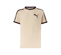 PUMA T-Shirt 'T7 Big Cat Ringer' beige / marron, Taille M