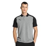 PUMA Teamcup Casuals Polo Homme, Gris Moyen chiné, S