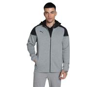 PUMA Teamcup Casuals Veste à Capuche Homme, Gris Moyen chiné, M