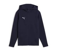PUMA Teamfinal Casuals Veste à Capuche JKT Jr Mixte, Bleu Marine argenté, 152