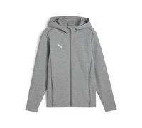 PUMA Teamfinal Casuals Veste à Capuche JKT Jr Mixte, Gris Moyen chiné argenté, 164