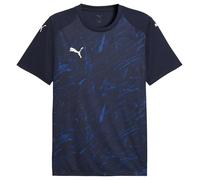 PUMA teamFINAL Maillot Graphique Jr, 116, Bleu Marine, Blanc, Noir