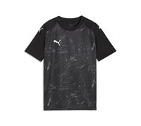 PUMA teamFINAL Maillot Graphique Jr, 140, Noir et Blanc - Gris foncé Plat