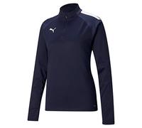 PUMA teamLIGA 1/4 Zip Top Tricot, Peacoat Wh, L Homme