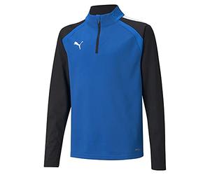 PUMA TeamLIGA 14 Zip Top Jr, Sweat zippé, Bleu (Electric Blue Lemonade-Puma Black), Taille 5-6Ans/116
