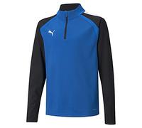 PUMA TeamLIGA 14 Zip Top Jr, Sweat zippé, Bleu (Electric Blue Lemonade-Puma Black), Taille XS/7-8Ans/128