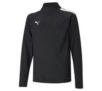 PUMA TeamLIGA 14 Zip Top Jr, Sweat zippé, Puma Black-Puma White, Taille 12 ans/152