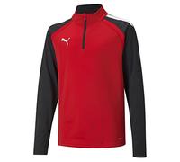 PUMA TeamLIGA 14 Zip Top Jr, Sweat zippé, Puma Red-Puma Black, Taille 9-10 ans/140