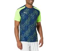 PUMA Teamliga Graphic Jersey T-Shirt, Persian Blue-Pro Green, XXL Homme