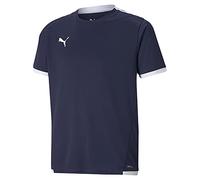 PUMA teamLIGA Jersey Jr, PUMA Teamliga Jersey Jr Shirt Mixte Enfant, Bleu ( Peacoat-puma White), Taille 14FR