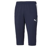 PUMA Teamliga Pantalon d'entraînement 3/4, Peacoat Blanc, 36-41 Homme