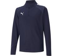 Puma Teamliga Quarter Zip Top Jr Fleece Unisex Kids Bleu 9-10 (M) Unisex