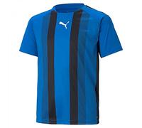 PUMA Teamliga Striped Jersey Jr Shirt Mixte enfant, Electric Blue Lemonade-Puma Black-Puma White, Taille 128