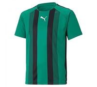 PUMA Teamliga Striped Jersey Jr Shirt Mixte enfant, Pepper Green-Puma Black-Puma White, Taille 128