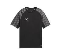 PUMA TeamLIGA26 Jersey Jr, 164, Noir Blanc-Plat Gris Foncé