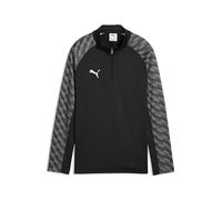 PUMA TeamLIGA26 Veste d'entraînement avec Fermeture éclair 1/4 Jr ; 116, Noir/Blanc/Gris foncé Plat