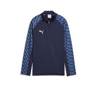 PUMA TeamLIGA26 Veste d'entraînement avec Fermeture éclair 1/4 Jr ; 152, Bleu Marine, Blanc-Bleu Horizon