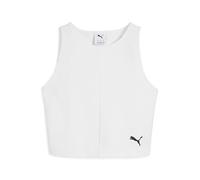 PUMA Top Court côtelé Wardrobe ESS Femme S, White