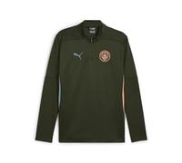 Puma Haut d'entraînement Manchester City Homme 1/4 zip Myrtle Bold Blue Green Taille S
