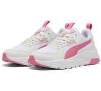 PUMA Trinity Lite JR Basket, White-Magic Rose-Vapor Gray, 37.5 EU