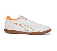 PUMA Chaussures de Football Unisexe TRUCO IV, Blanc/Orange, Argent éclatant, 45 EU, Puma Blanc Orange Brillant Argent Vif, 45 EU
