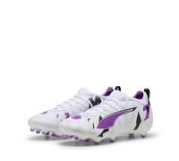 PUMA Ultra 5 Match FG/AG Jr, Chaussures de football unisexes pour enfant, Blanc/violet, 36 EU
