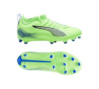 PUMA Ultra 5 Match FG/AG JR Soccer Shoe, Fizzy Apple White-BLUEMAZING, 35.5 EU
