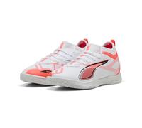 PUMA Ultra 5 Match IT + Mid JR Chaussure de Football, White Black-Glowing Red, 35 EU