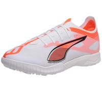 PUMA Ultra 5 Match TT, Chaussure de Football Unisexe, PUMA White-PUMA Black-Glowing Red,